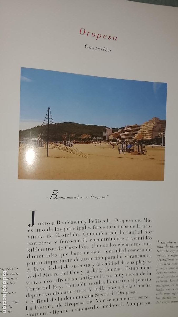 Otros Art&iacute;culos de Coleccionismo en Papel: INFORMACION GRAFICA 2 HOJAS - HISTORIA Y FOTOS A COLOR DE - CASTELLON - OROPESA
