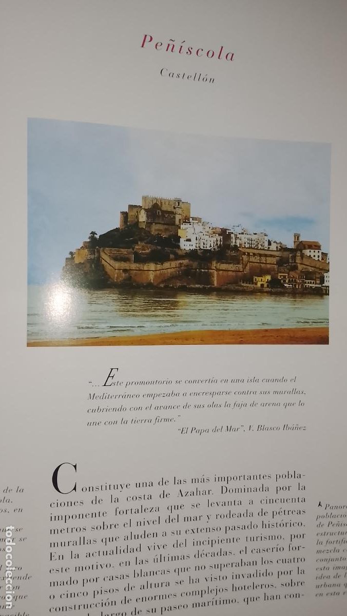 Otros Art&iacute;culos de Coleccionismo en Papel: INFORMACION GRAFICA 2 HOJAS - HISTORIA Y FOTOS A COLOR DE - CASTELLON - PE&Ntilde;ISCOLA