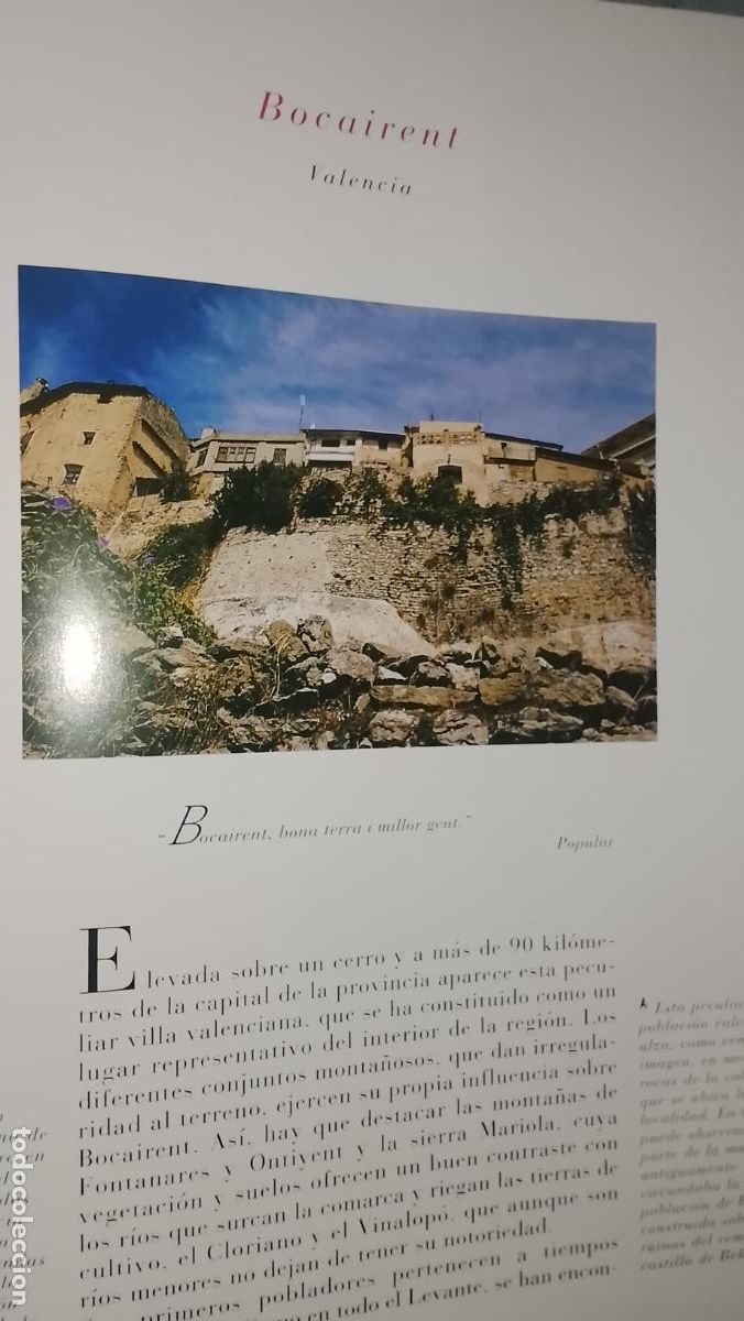 Otros Art&iacute;culos de Coleccionismo en Papel: INFORMACION GRAFICA 3 HOJAS - HISTORIA Y FOTOS A COLOR DE - VALENCIA - BOCAIRENT