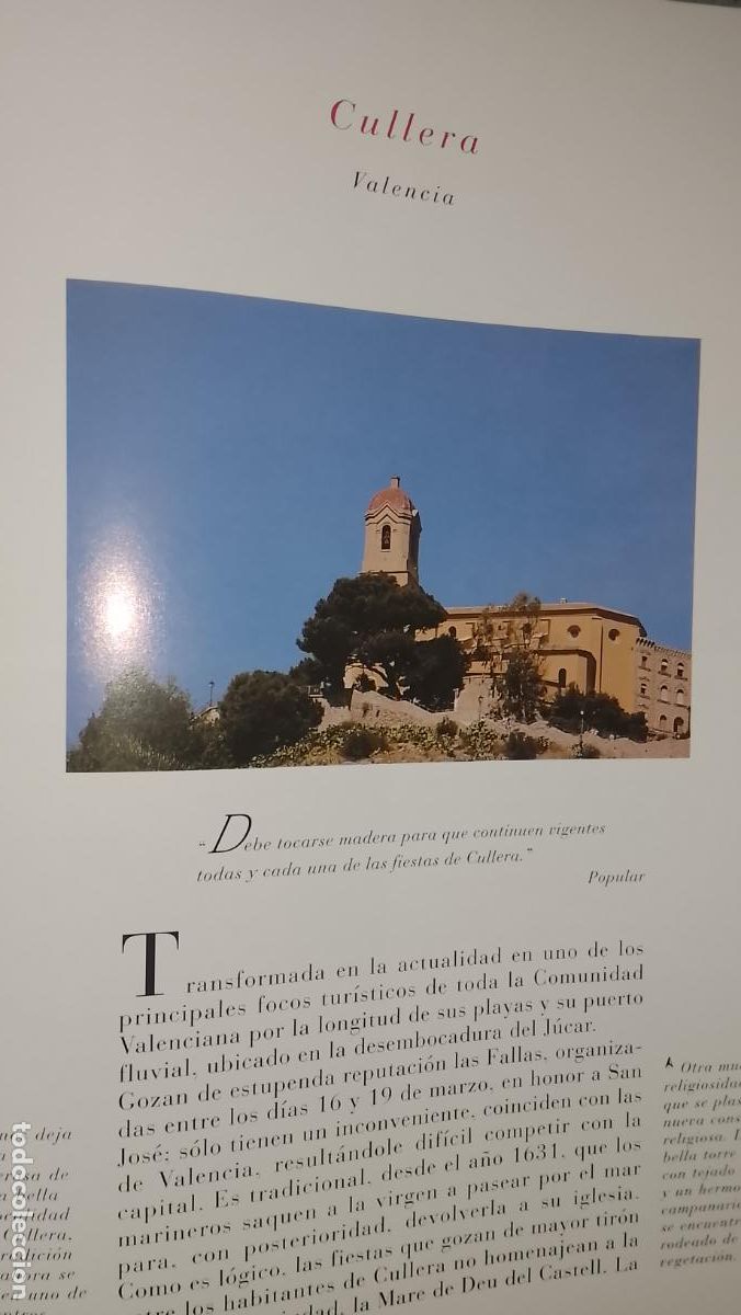 Otros Art&iacute;culos de Coleccionismo en Papel: INFORMACION GRAFICA 2 HOJAS - HISTORIA Y FOTOS A COLOR DE - VALENCIA - CULLERA