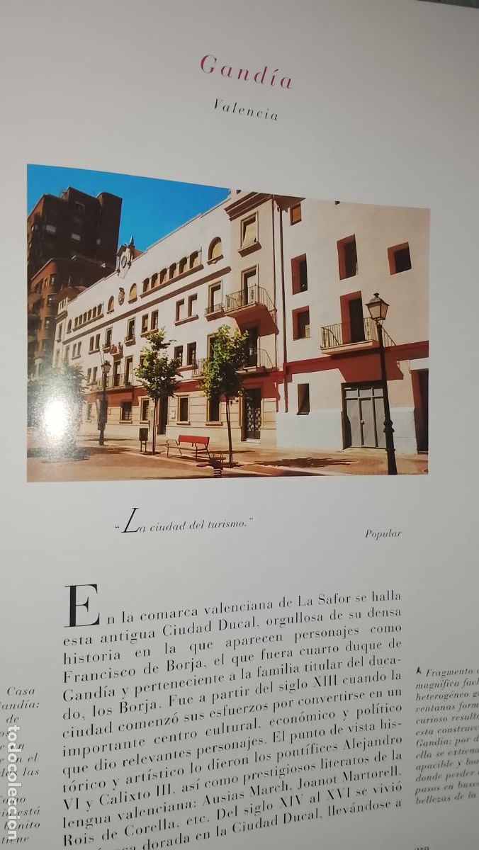 Otros Art&iacute;culos de Coleccionismo en Papel: INFORMACION GRAFICA 3 HOJAS - HISTORIA Y FOTOS A COLOR DE - VALENCIA - GANDIA
