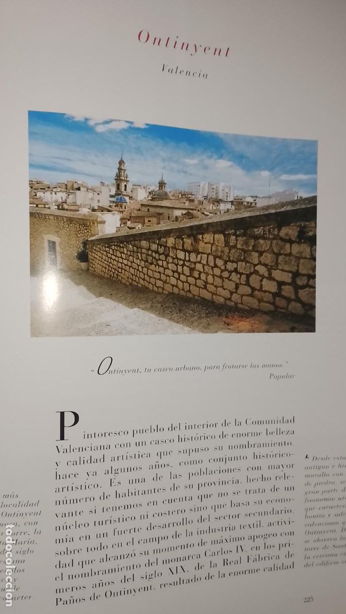 Otros Art&iacute;culos de Coleccionismo en Papel: INFORMACION GRAFICA 2 HOJAS - HISTORIA Y FOTOS A COLOR DE - VALENCIA - ONTINYENT
