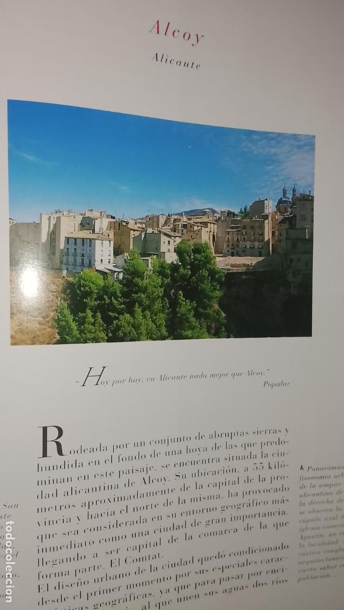 Otros Art&iacute;culos de Coleccionismo en Papel: INFORMACION GRAFICA 2 HOJAS - HISTORIA Y FOTOS A COLOR DE - ALICANTE - ALCOY