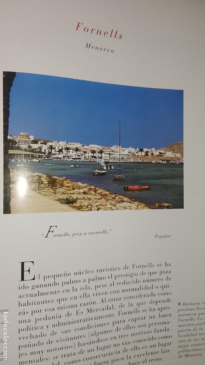 Otros Art&iacute;culos de Coleccionismo en Papel: INFORMACION GRAFICA 2 HOJAS - HISTORIA Y FOTOS A COLOR DE - MENORCA - FORNELLS