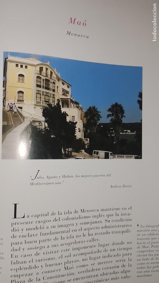 Otros Art&iacute;culos de Coleccionismo en Papel: INFORMACION GRAFICA 3 HOJAS - HISTORIA Y FOTOS A COLOR DE - MENORCA - MAO