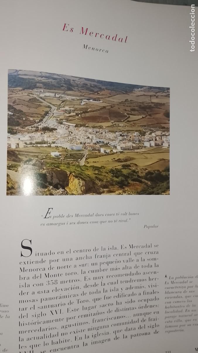 Otros Art&iacute;culos de Coleccionismo en Papel: INFORMACION GRAFICA 2 HOJAS - HISTORIA Y FOTOS A COLOR DE - MENORCA - ES MERCADAL