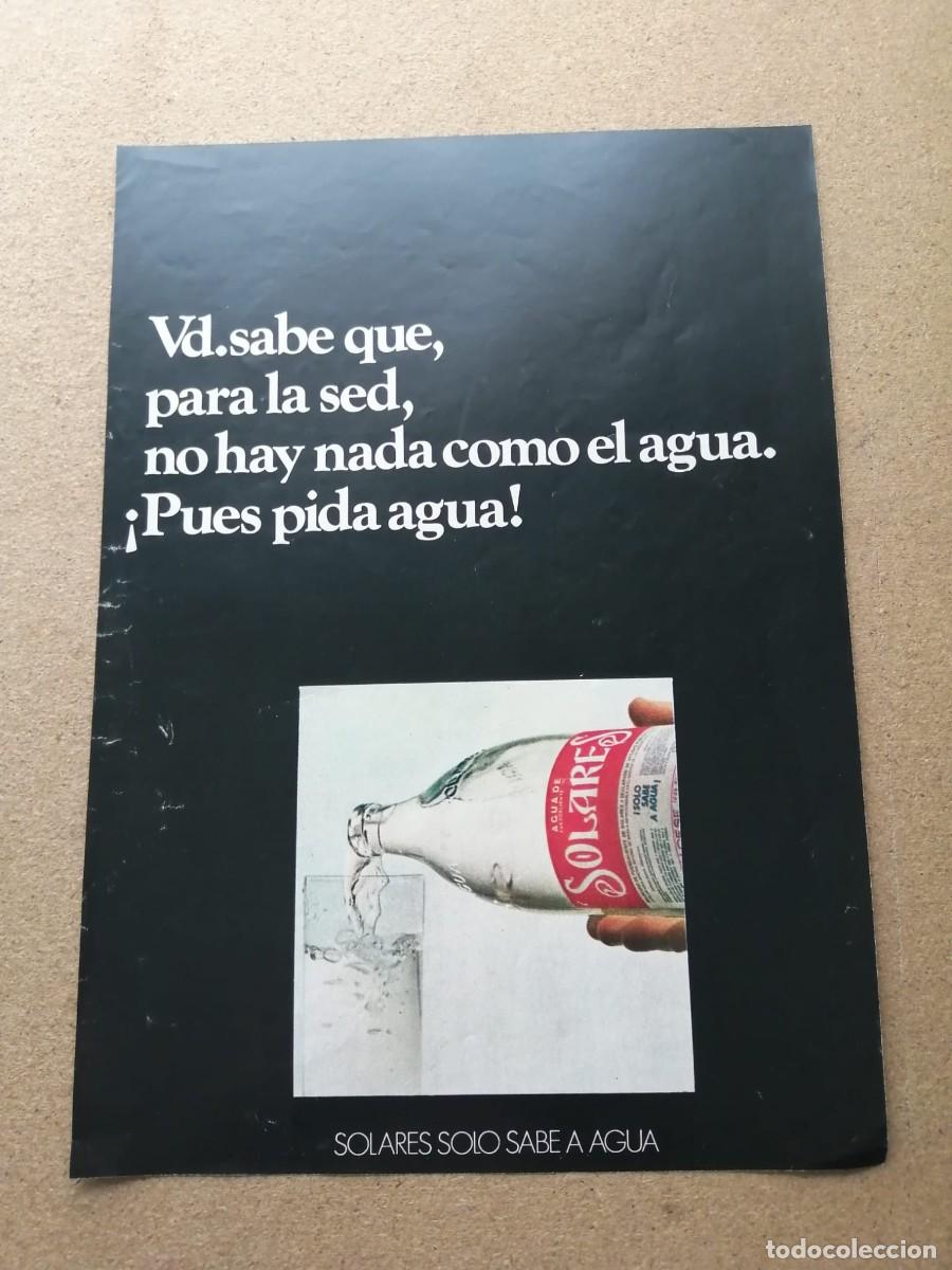 Otros Art&iacute;culos de Coleccionismo en Papel: ANUNCIO. AGUA DE SOLARES