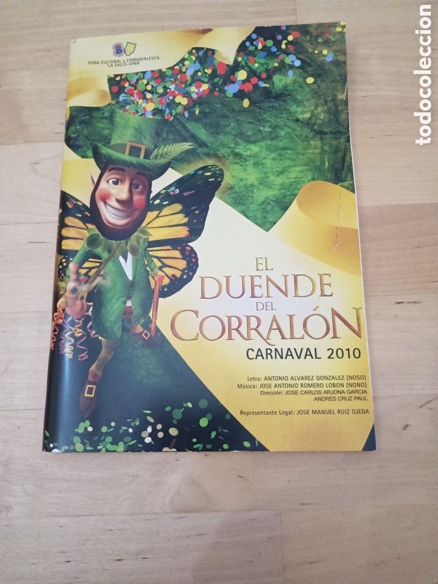 Otros Art&iacute;culos de Coleccionismo en Papel: EL DUENDE DEL CORRAL&Oacute;N LIBRETO CORO - A&Ntilde;O 2010 - PE&Ntilde;A LA SALLE VI&Ntilde;A - CARNAVAL DE C&Aacute;DIZ