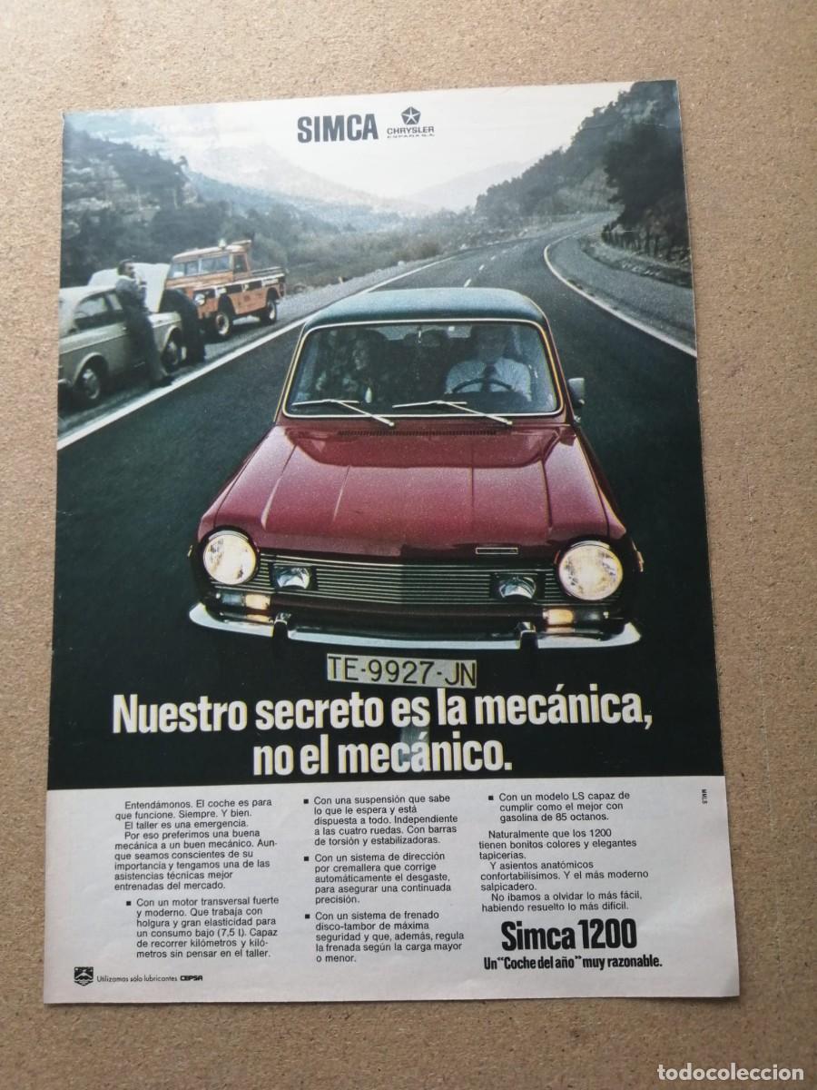 Otros Art&iacute;culos de Coleccionismo en Papel: ANUNCIO. SIMCA 1200.