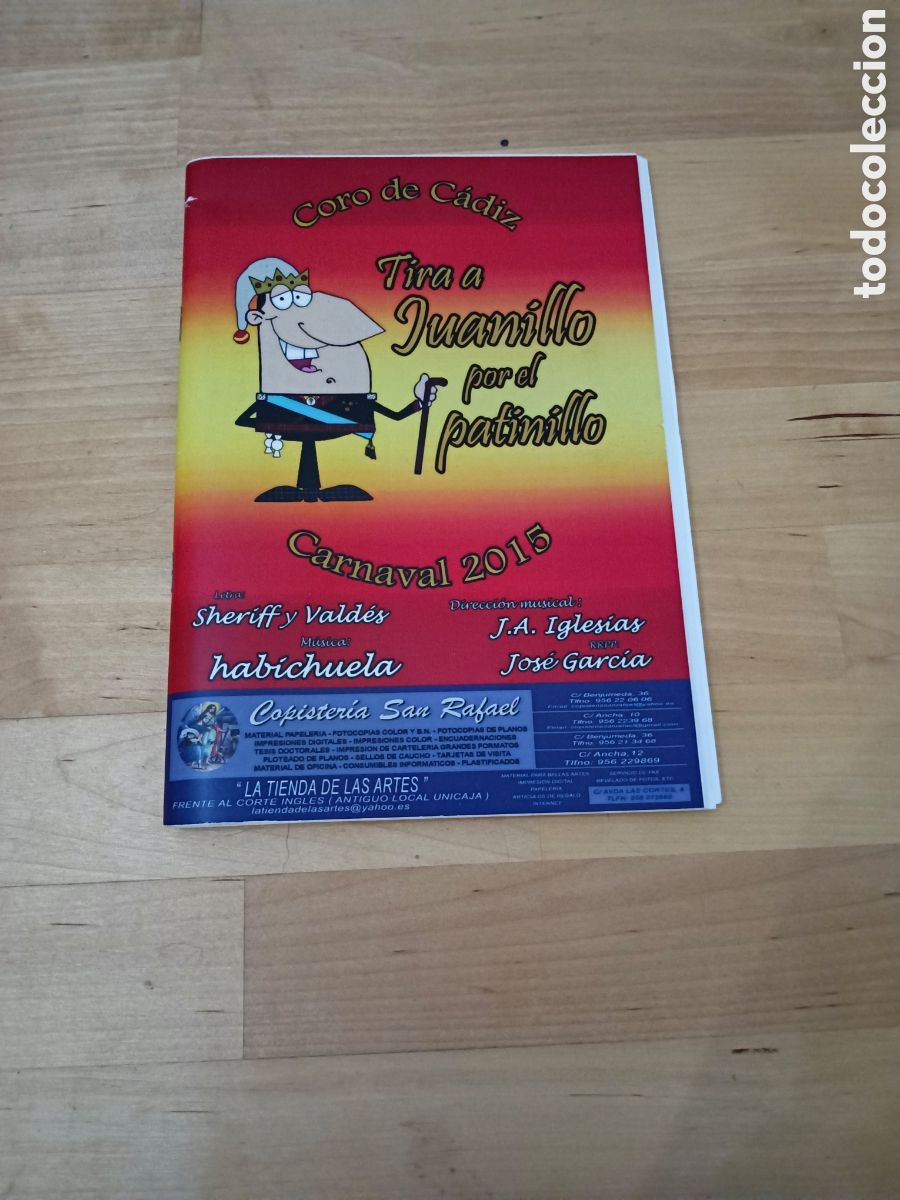 Otros Art&iacute;culos de Coleccionismo en Papel: TIRA A JUANILLO POR EL PATINILLO CD LIBRETO - A&Ntilde;O 2015 - CORO CARNAVAL DE C&Aacute;DIZ