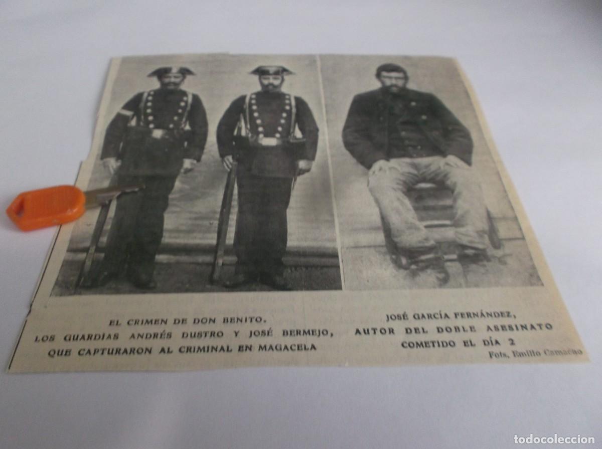 Otros Art&iacute;culos de Coleccionismo en Papel: RECORTE A&Ntilde;O 1906-DON BENITO(BADAJOZ)LOS GUARDIAS CIVILES CAPTURAN AL CRIMINAL JOS&Eacute; GARC&Iacute;A FERN&Aacute;NDEZ