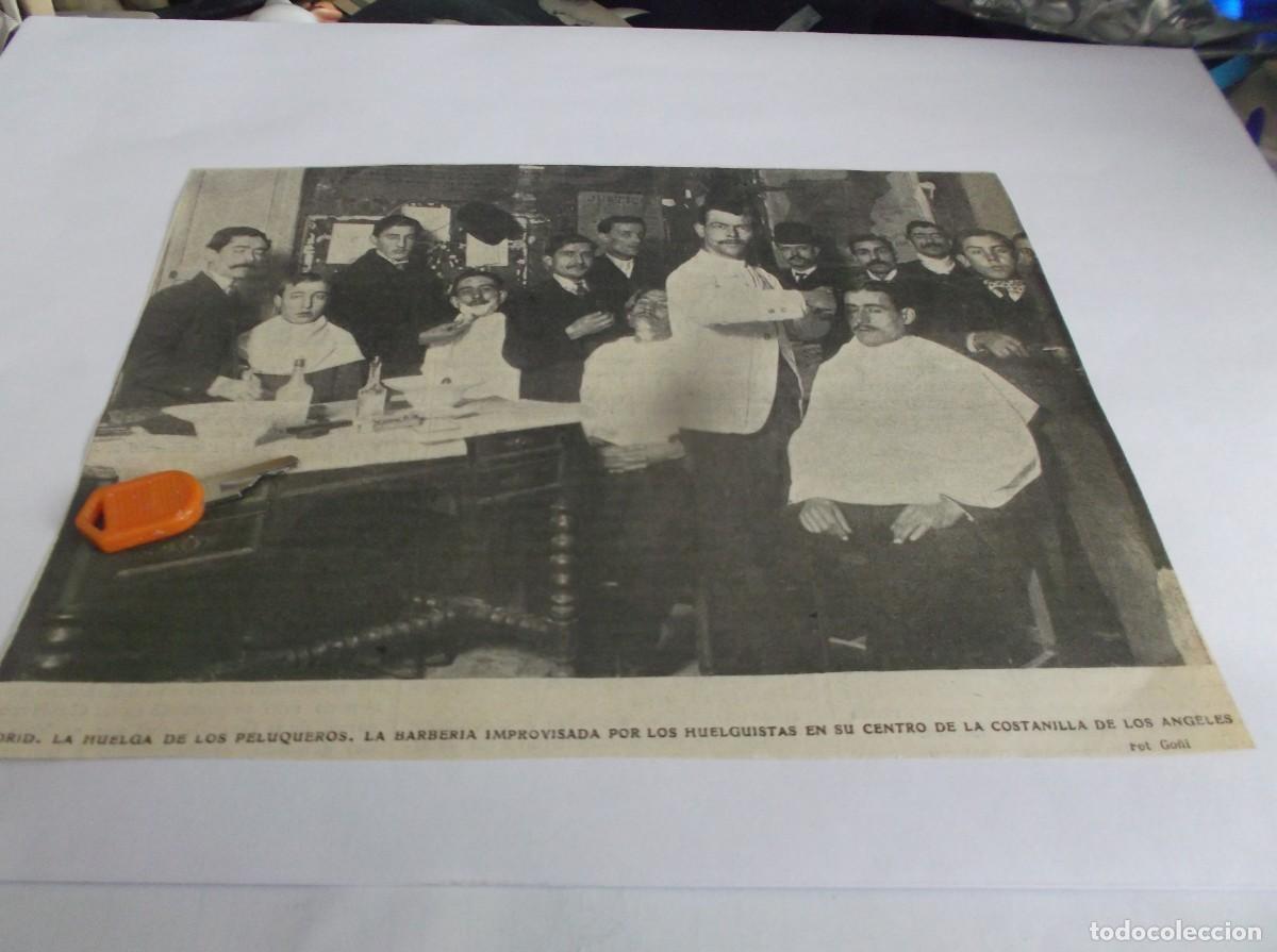 Otros Art&iacute;culos de Coleccionismo en Papel: RECORTE A&Ntilde;O 1905(MADRID)HUELGA DE LOS PELUQUEROS ,LA BARBERIA IMPROVISADA EN SU CENTRO COSTAMILLA