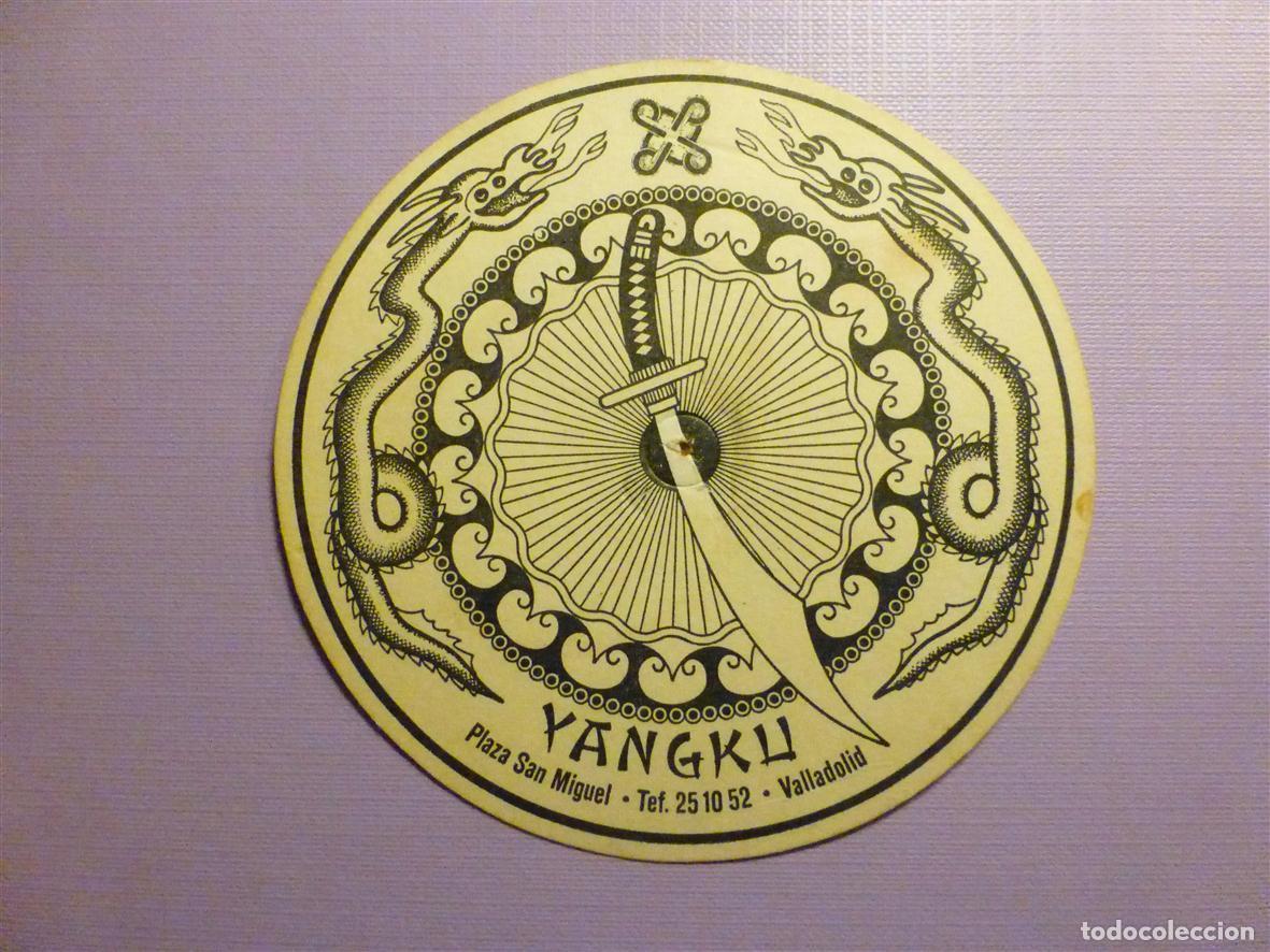 Otros Art&iacute;culos de Coleccionismo en Papel: Posavasos Disco Bar HAWAINO, Malayo, Polinesio - Yangku - Plaza de San Miguel, Valladolid