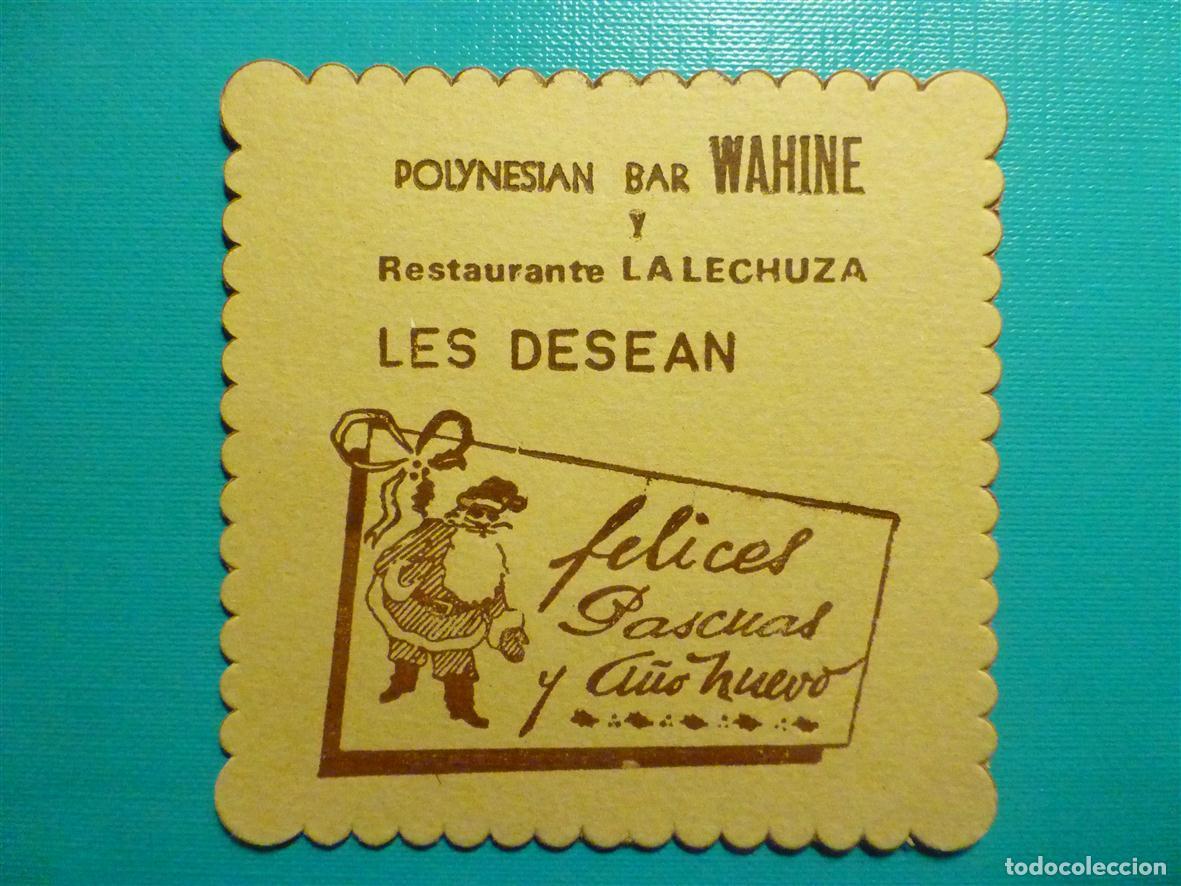 Otros Art&iacute;culos de Coleccionismo en Papel: Posavasos - Bar - Disco-PUB - Polynesian - Polinesio - Bar Wahine - Les desean Felices Pascuas