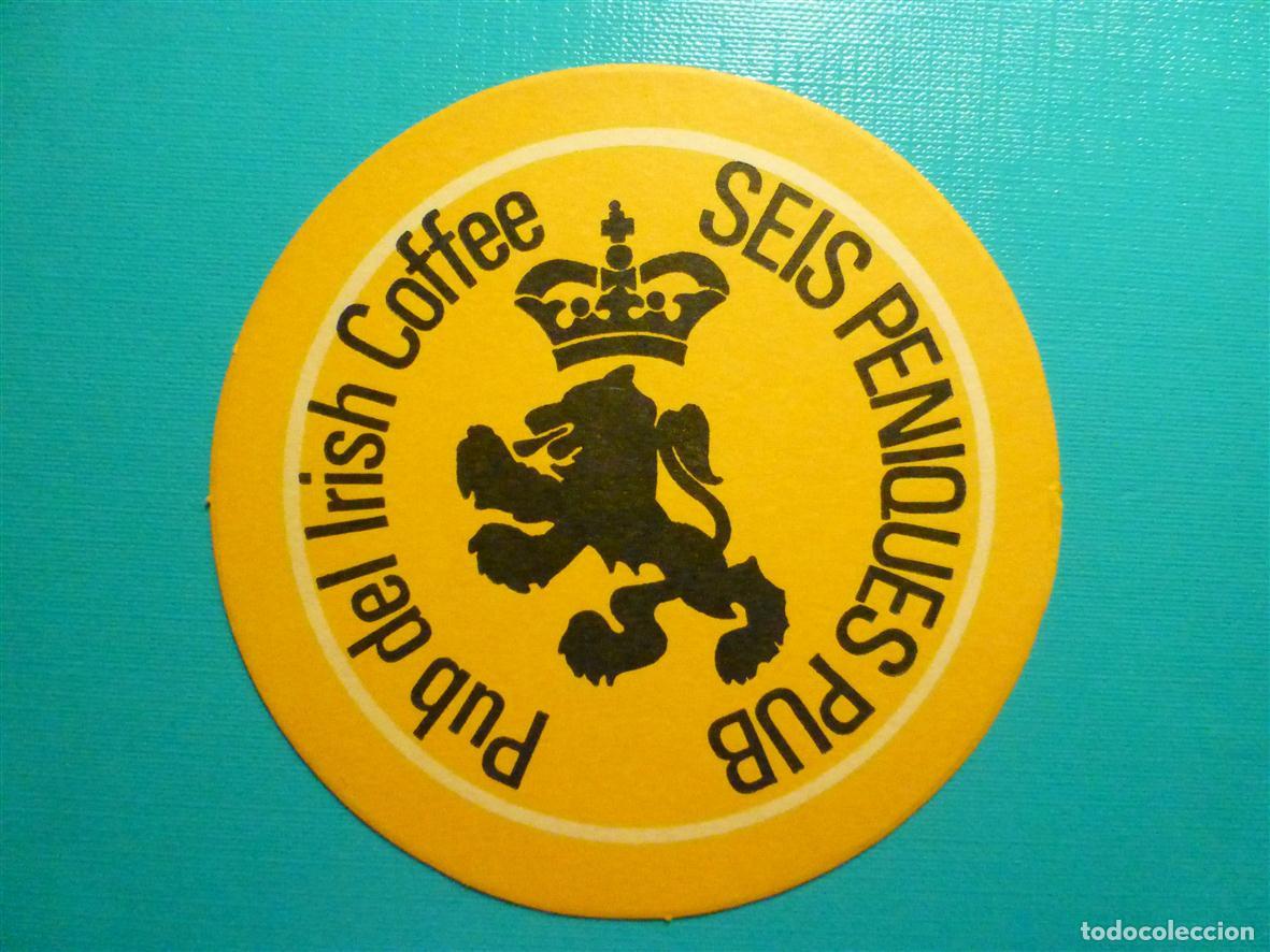 Otros Art&iacute;culos de Coleccionismo en Papel: Posavasos Disco-Pub Discoteca - del irish Cooffee - Seis Peniques Pub - Madrid -