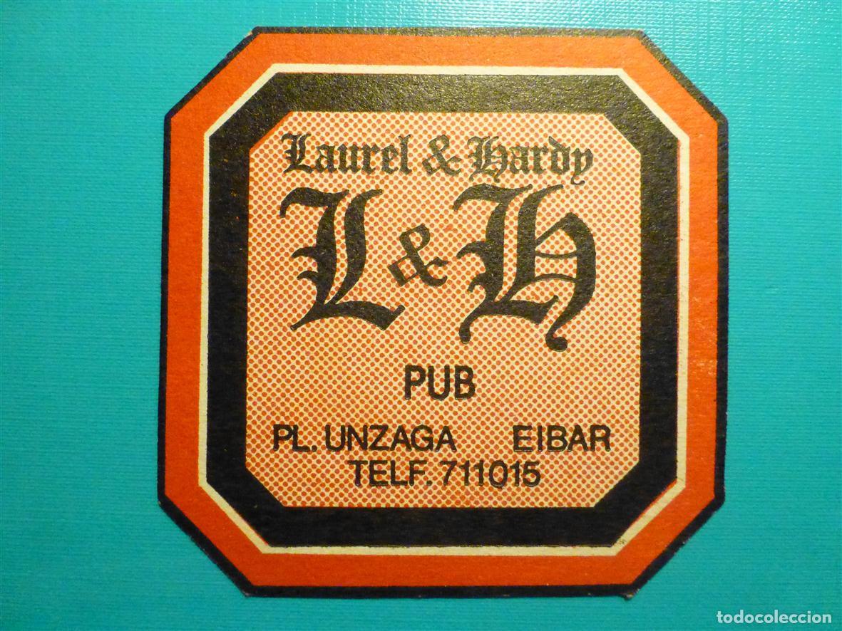 Otros Art&iacute;culos de Coleccionismo en Papel: Posavasos Pub - Disco-Bar - Laurel & Hardy - L & H - Pl. Unzaga - Eibar - Guip&uacute;zcoa