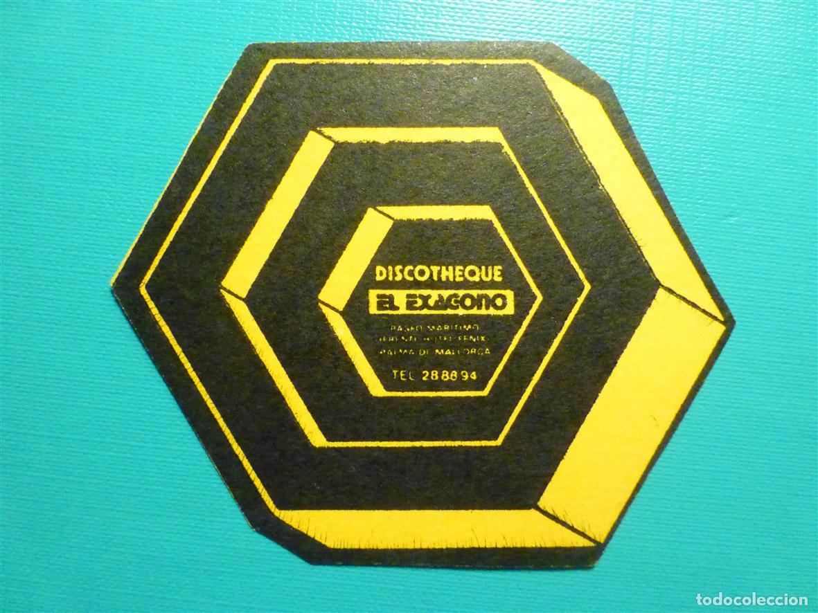 Otros Art&iacute;culos de Coleccionismo en Papel: Posavasos Discoteca - Discotheque El Ex&aacute;gono - Palma de Mallorca