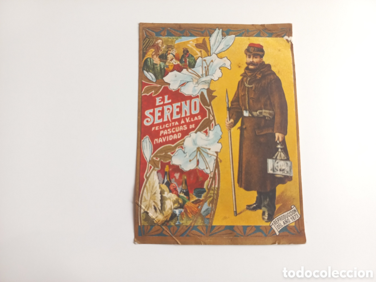 Otros Art&iacute;culos de Coleccionismo en Papel: El sereno Barcelona a&ntilde;o 1973. Reproduccion del a&ntilde;o 1873.