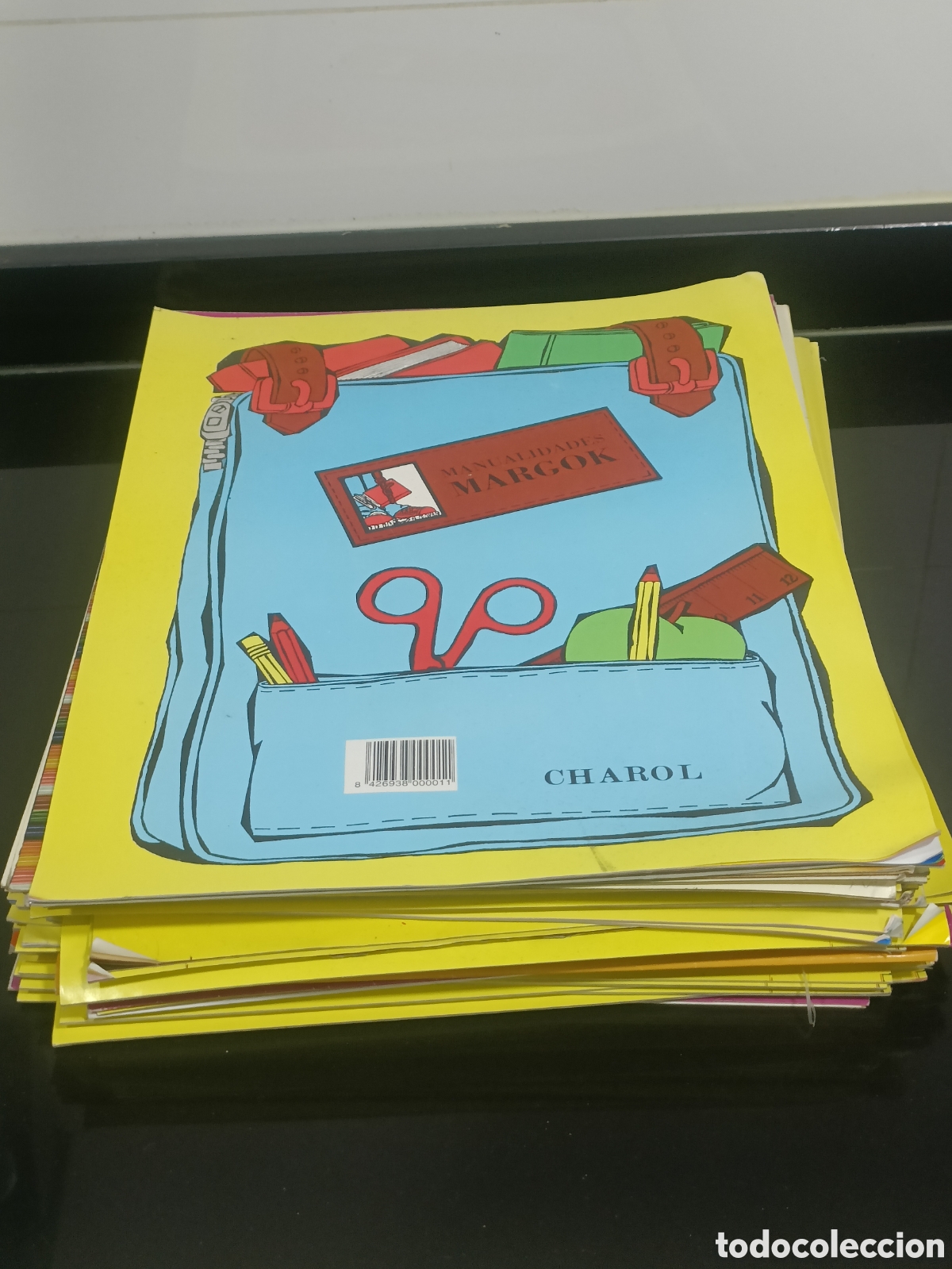 Otros Art&iacute;culos de Coleccionismo en Papel: Lote 30 blocs papel charol y seda variado Manualidades