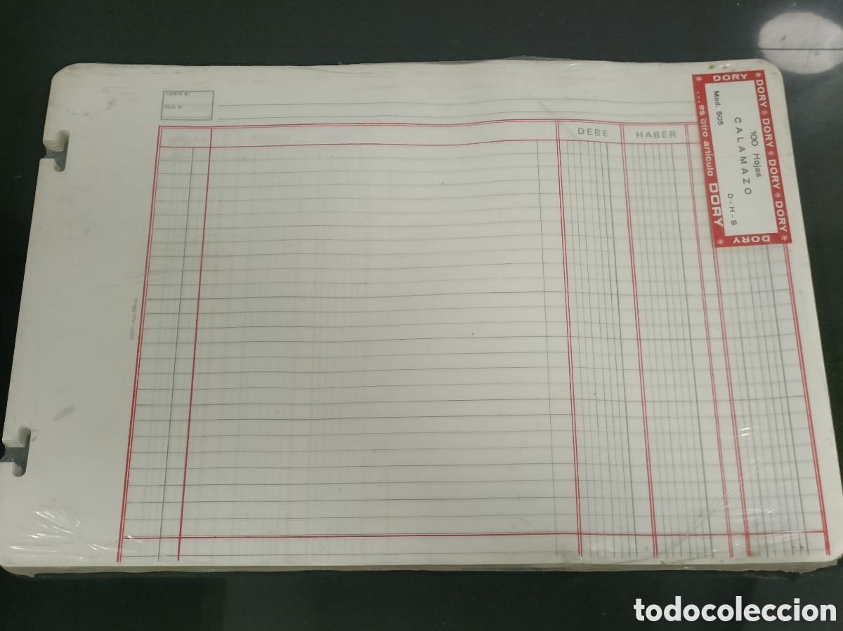 Otros Art&iacute;culos de Coleccionismo en Papel: Vintage 100 hojas Calamazo de contabilidad Dory