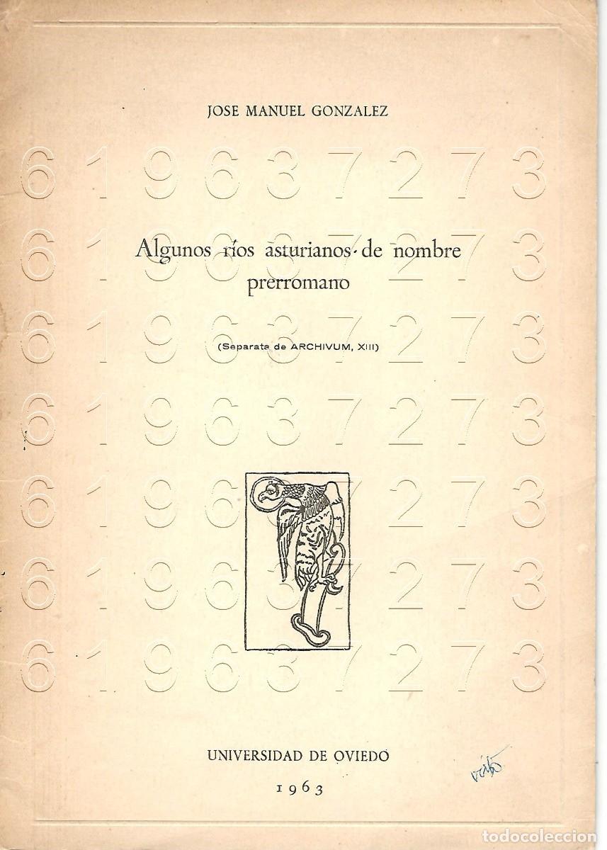 Otros Art&iacute;culos de Coleccionismo en Papel: ALGUNOS RIOS ASTURIANOS DE NOMBRE PRERROMANO JOSE MANUEL GONZALEZ CM6