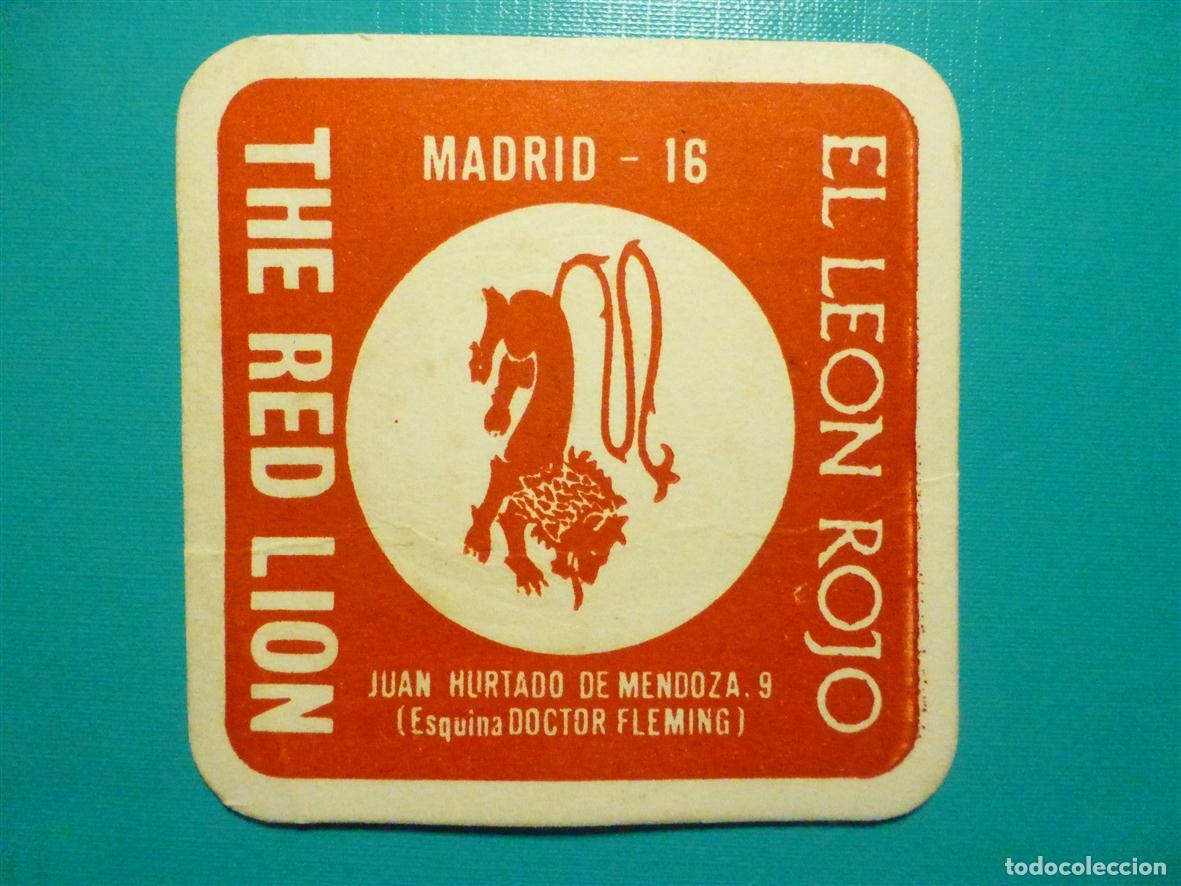 Otros Art&iacute;culos de Coleccionismo en Papel: Posavasos Pub Disco Pub - El Le&oacute;n Rojo - The Red Lion - Juan Hurtado de Mendoza, 9 - Madrid