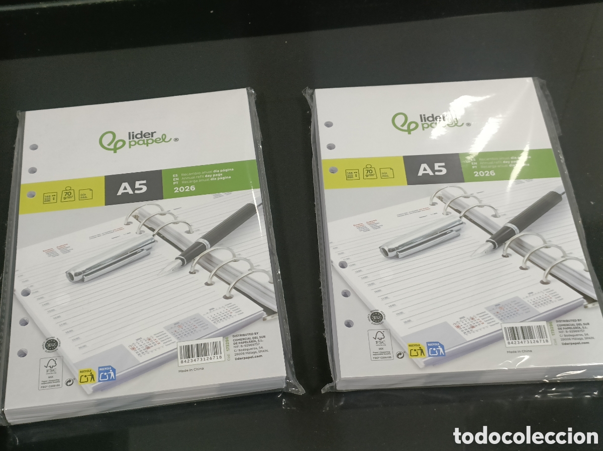 Otros Art&iacute;culos de Coleccionismo en Papel: 2 x Recambio agenda 2026 liderpapel