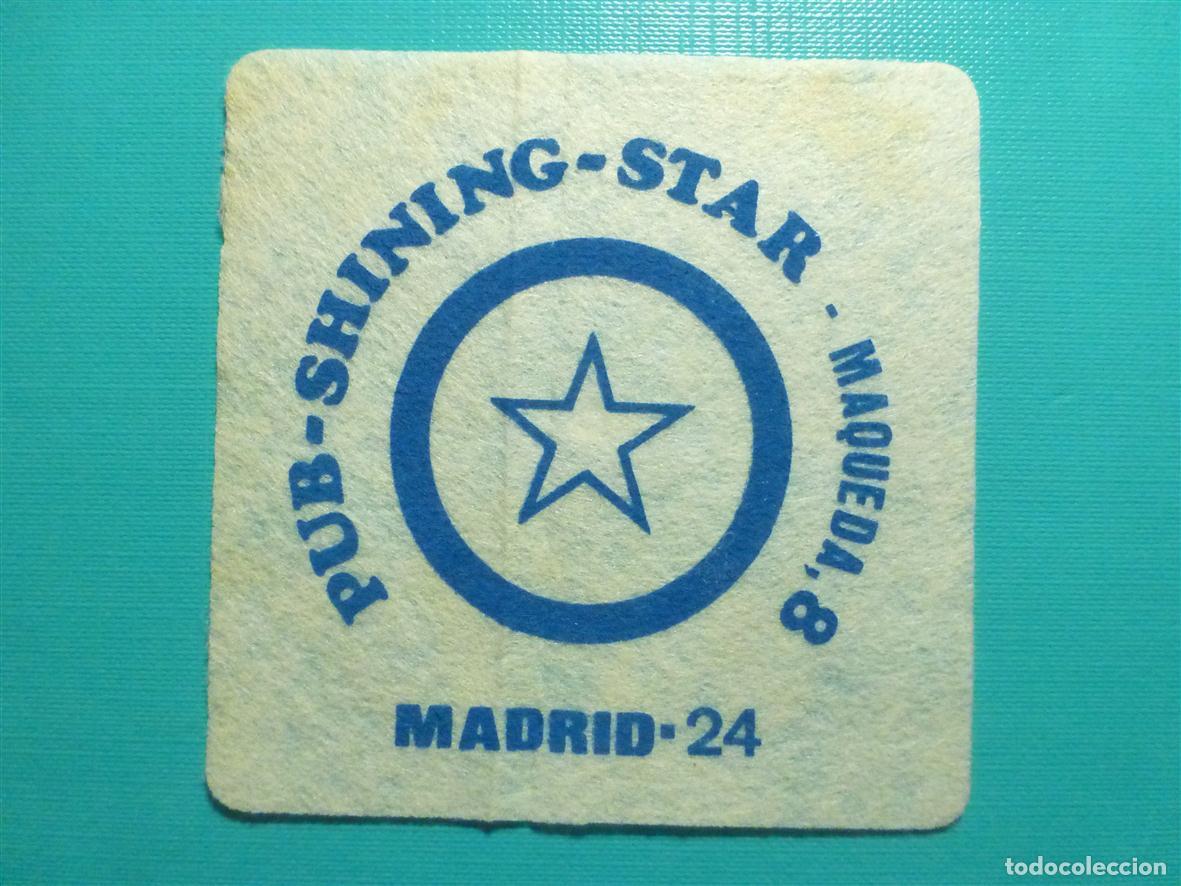 Otros Art&iacute;culos de Coleccionismo en Papel: Posavasos Pub Disco-Bar - Pub Shining Star - C/ Maqueda, 8 - Madrid - Fieltro