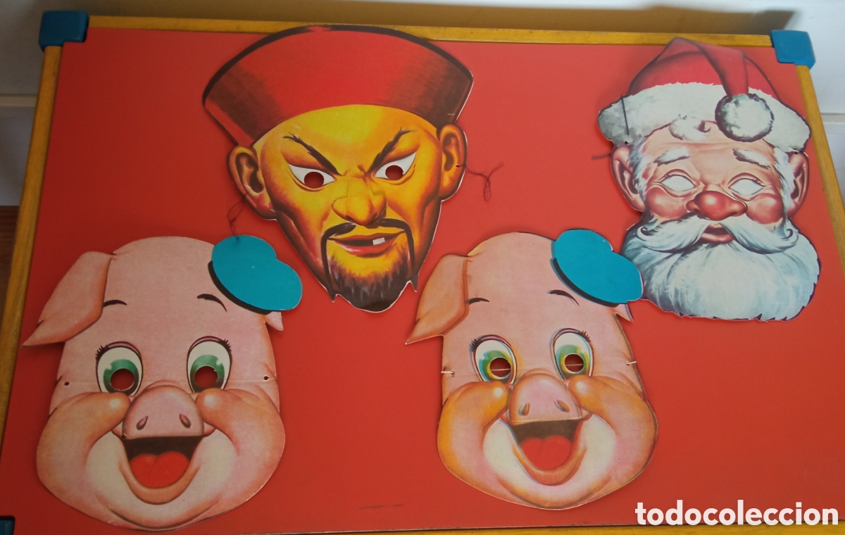 Otros Art&iacute;culos de Coleccionismo en Papel: LOTE DE 4 CARETAS CART&Oacute;N CL&Aacute;SICAS.NACIONAL 70'S.NUEVAS.