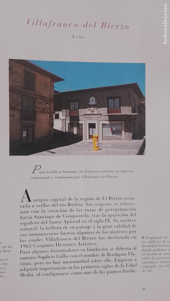 Collectionnisme Papier divers: INFORMACION GRAFICA 2 HOJAS - HISTORIA Y FOTOS A COLOR DE - LEON - VILLAFRANCA DEL BIERZO