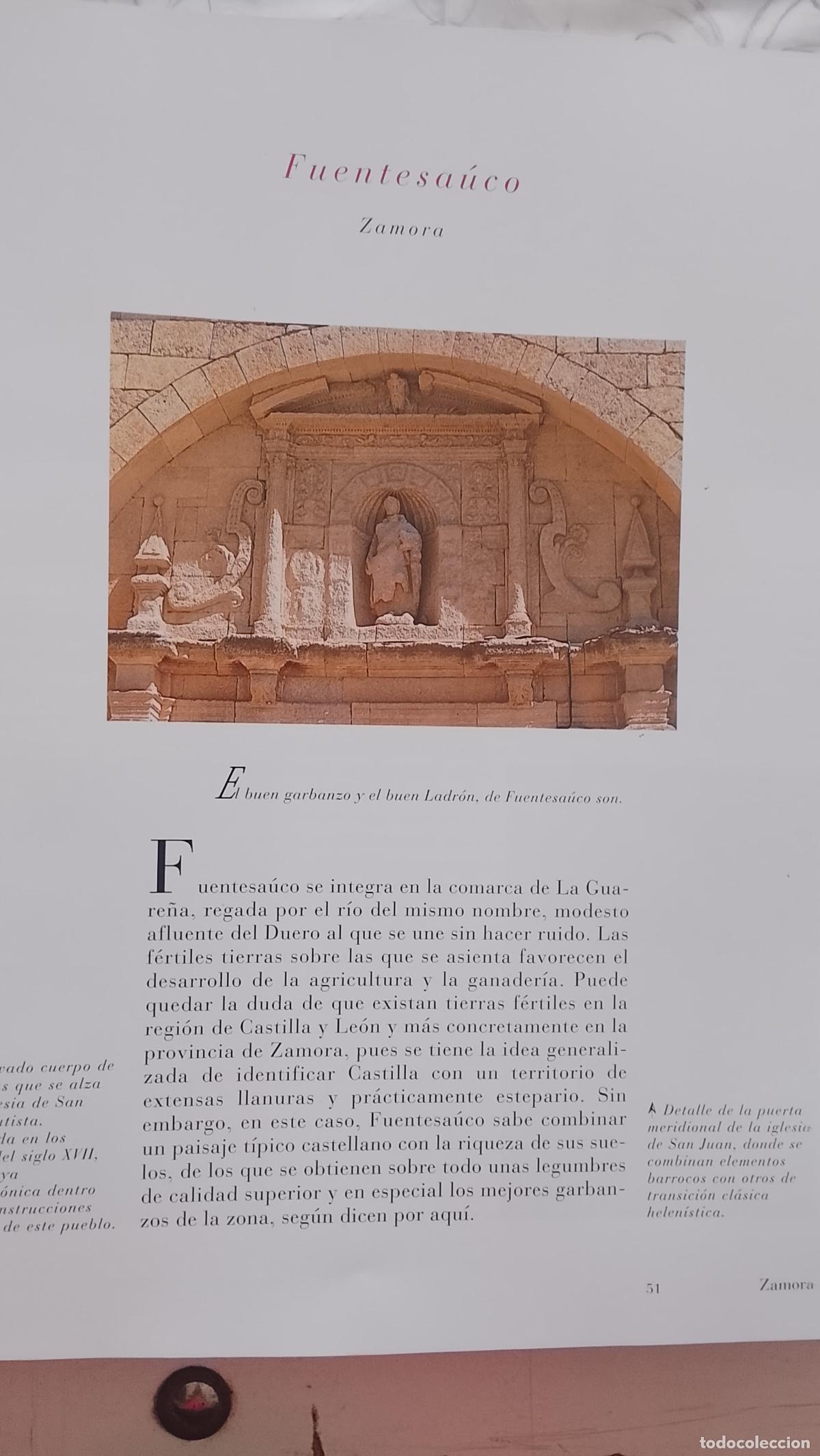 Outros artigos de papel: INFORMACION GRAFICA 2 HOJAS - HISTORIA Y FOTOS A COLOR DE - ZAMORA - FUENTESAUCO
