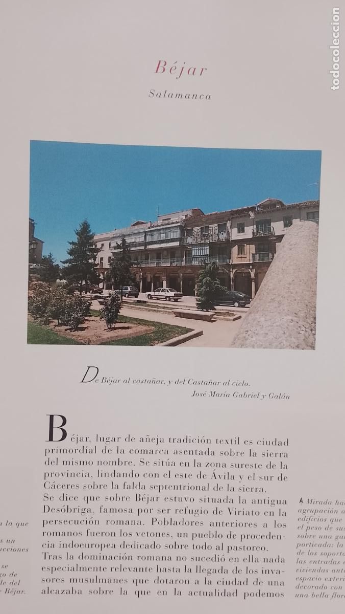 Outros artigos de papel: INFORMACION GRAFICA 2 HOJAS - HISTORIA Y FOTOS A COLOR DE - SALAMANCA - BEJAR