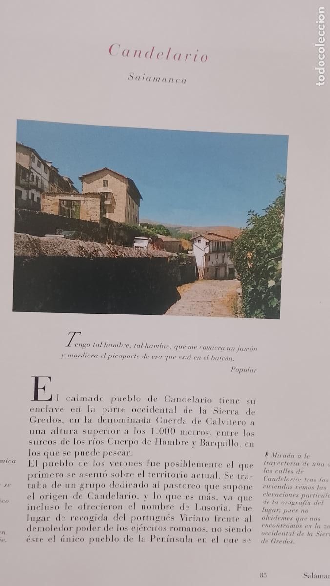 Outros artigos de papel: INFORMACION GRAFICA 2 HOJAS - HISTORIA Y FOTOS A COLOR DE - SALAMANCA - CANDELARIO