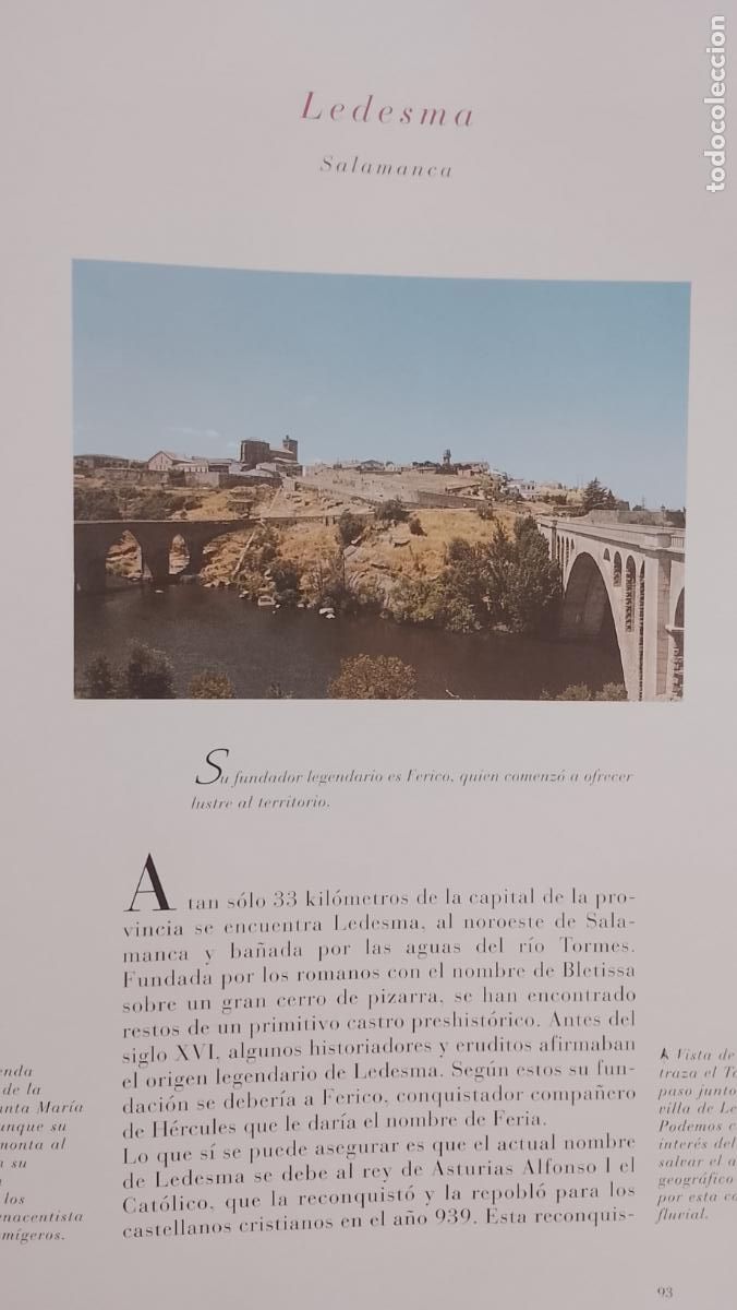 Otros Art&iacute;culos de Coleccionismo en Papel: INFORMACION GRAFICA 3 HOJAS - HISTORIA Y FOTOS A COLOR DE - SALAMANCA - LEDESMA