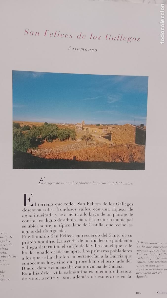 Otros Art&iacute;culos de Coleccionismo en Papel: INFORMACION GRAFICA 2 HOJAS - HISTORIA Y FOTOS A COLOR DE - SALAMANCA - SAN FELICES DE LOS GALLEGOS