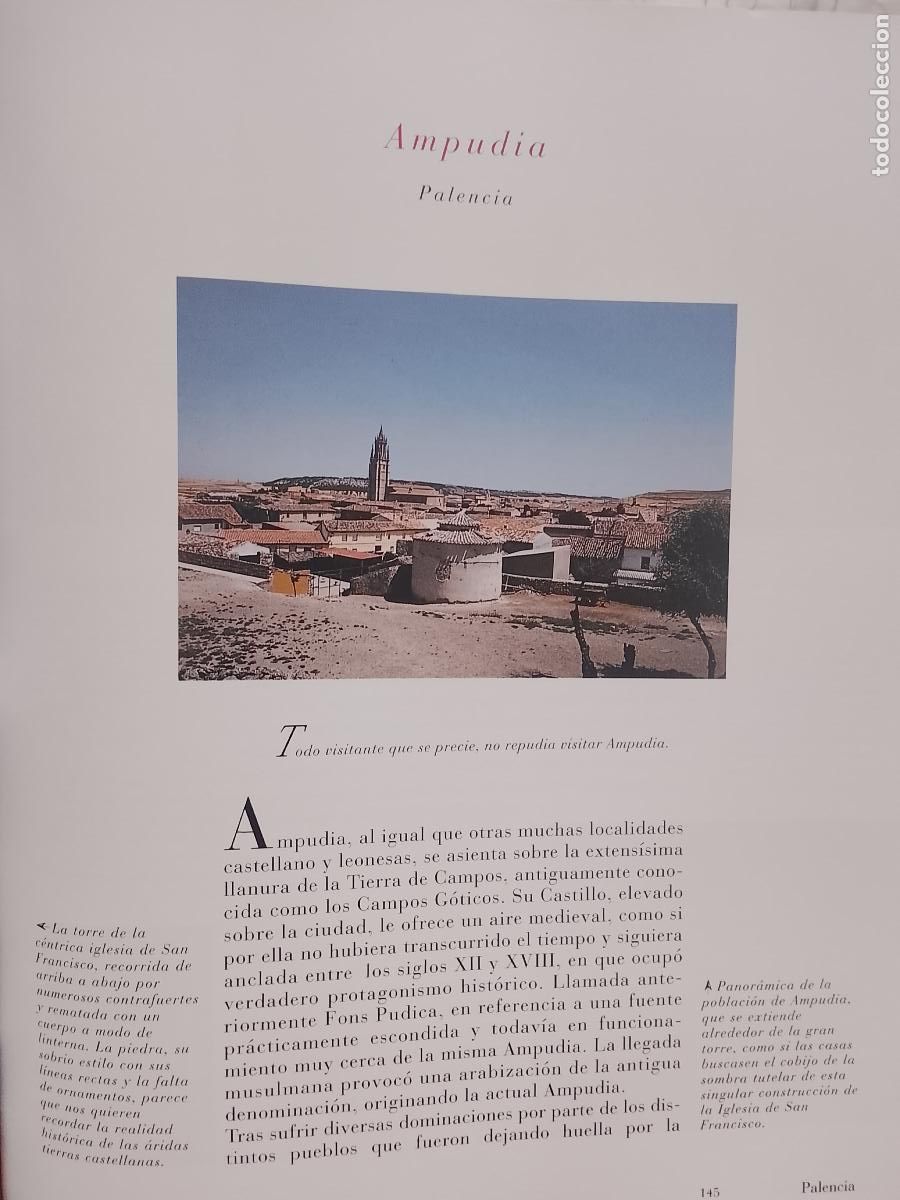 Outros artigos de papel: INFORMACION GRAFICA 2 HOJAS - HISTORIA Y FOTOS A COLOR DE - PALENCIA - AMPUDIA