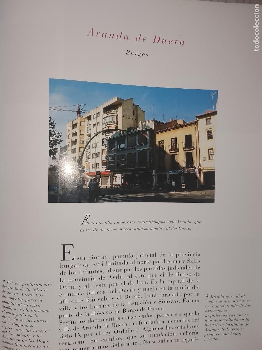 Otros Art&iacute;culos de Coleccionismo en Papel: INFORMACION GRAFICA 2 HOJAS - HISTORIA Y FOTOS A COLOR DE - BURGOS - ARANDA DE DUERO