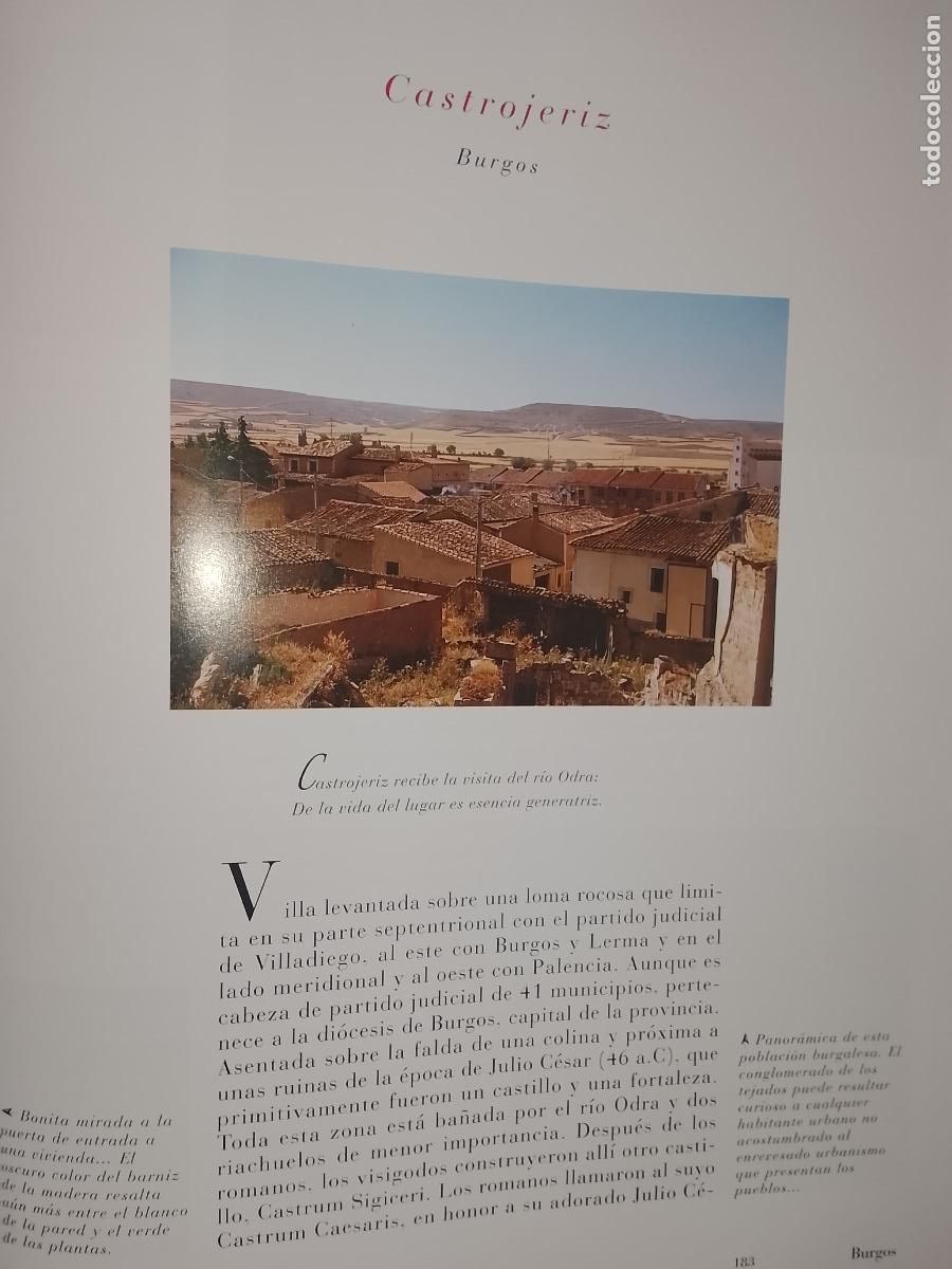 Otros Art&iacute;culos de Coleccionismo en Papel: INFORMACION GRAFICA 2 HOJAS - HISTORIA Y FOTOS A COLOR DE - BURGOS - CASTROJERIZ