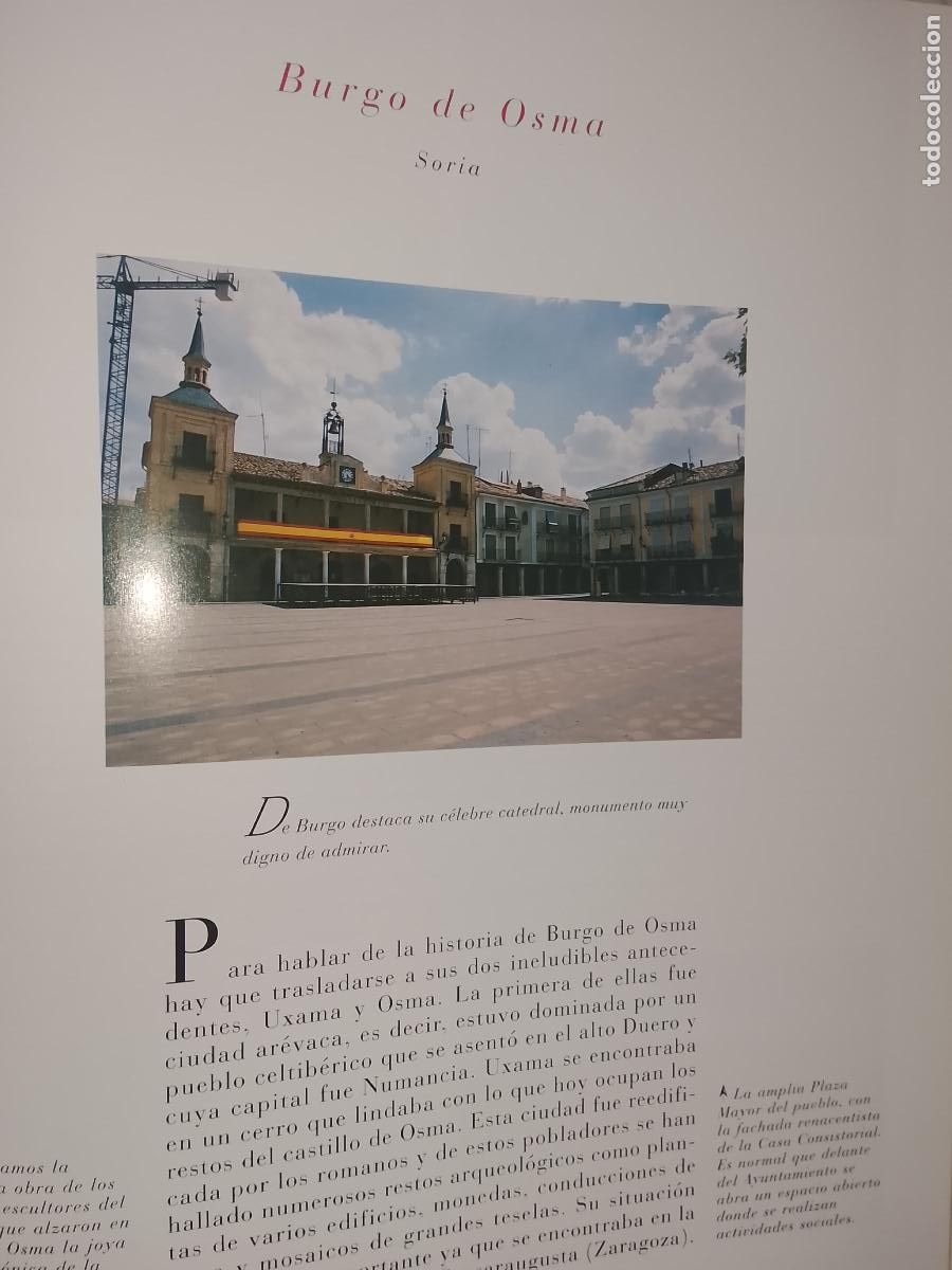 Otros Art&iacute;culos de Coleccionismo en Papel: INFORMACION GRAFICA 2 HOJAS - HISTORIA Y FOTOS A COLOR DE - SORIA - BURGO DE OSMA