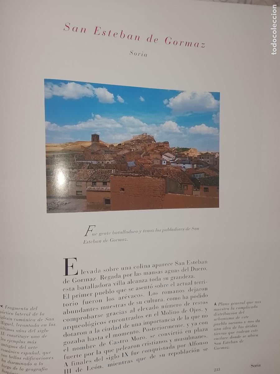 Otros Art&iacute;culos de Coleccionismo en Papel: INFORMACION GRAFICA 2 HOJAS - HISTORIA Y FOTOS A COLOR DE - SORIA - SAN ESTEBAN DE GORMAZ