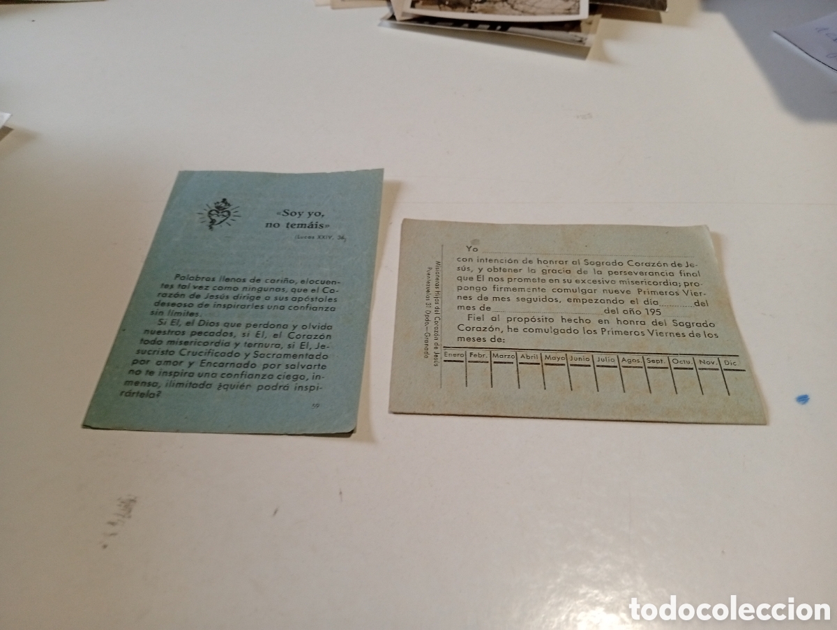 Otros Art&iacute;culos de Coleccionismo en Papel: Estampa religiosa comulgar los primeros viernes de cada mes
