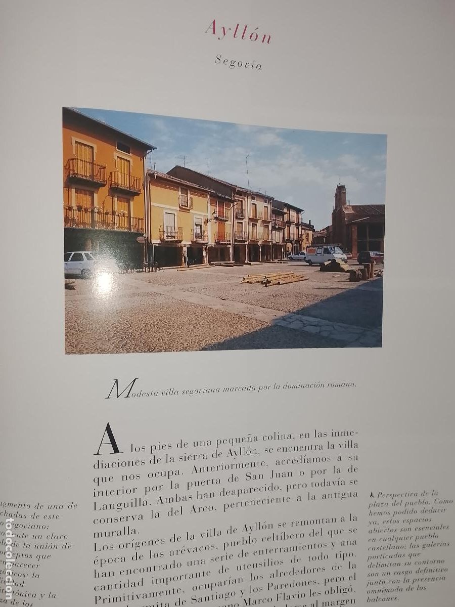 Otros Art&iacute;culos de Coleccionismo en Papel: INFORMACION GRAFICA 2 HOJAS - HISTORIA Y FOTOS A COLOR DE - SEGOVIA - AYLLON