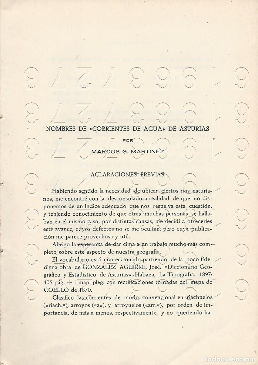 Otros Art&iacute;culos de Coleccionismo en Papel: CORRIENTES DE AGUA DE ASTURIAS NOMBRES DE 44PGS SUELTAS LAMINAS Y MAPA U91