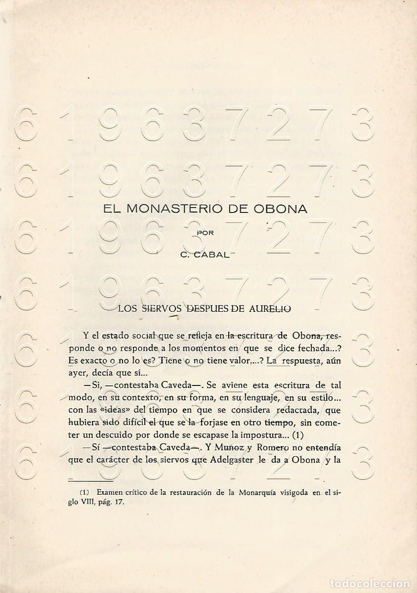 Otros Art&iacute;culos de Coleccionismo en Papel: EL MONASTERIO DE OBONA C CABAL DE 2PGS SUELTAS U91