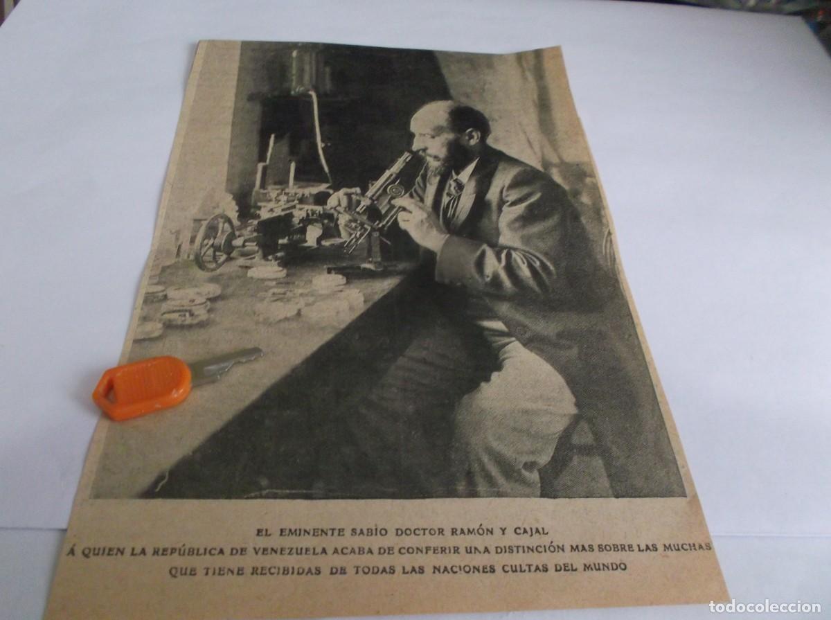 Otros Art&iacute;culos de Coleccionismo en Papel: RECORTE A&Ntilde;O 1906(MADRID)ISAB&Iacute;O DOCTOR RAM&Oacute;N Y CAJAL,REPUBLICA D VENEZUELA LE DAN UNA DISTINCI&Oacute;N