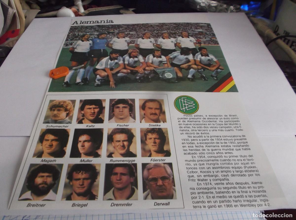 Otros Art&iacute;culos de Coleccionismo en Papel: HOJA RECORTE A&Ntilde;O 1982 .- MUNDIAL DE ESPA&Ntilde;A /82 - SELECCION DE FUTBOL ALEMANIA