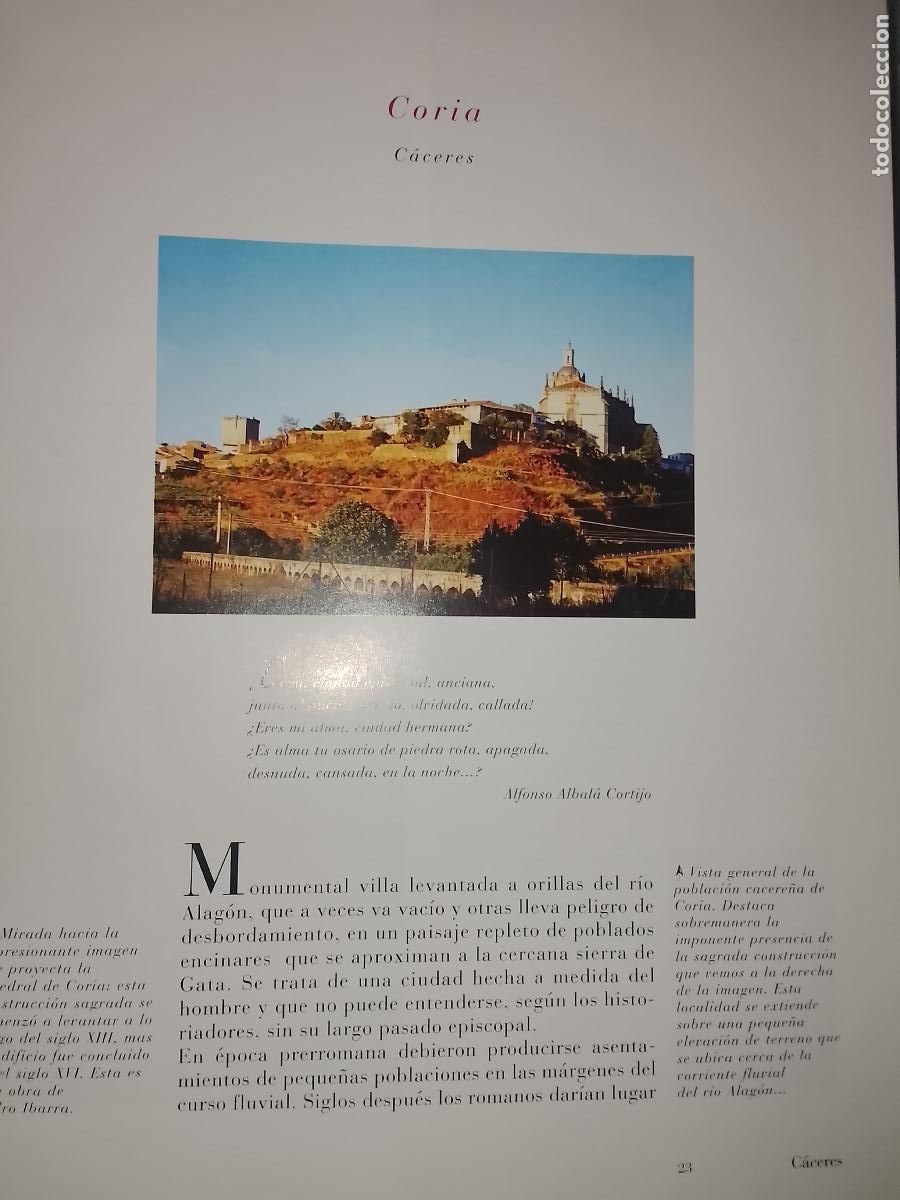 Altri oggetti di carta: INFORMACION GRAFICA 2 HOJAS - HISTORIA Y FOTOS A COLOR DE - CACERES - CORIA