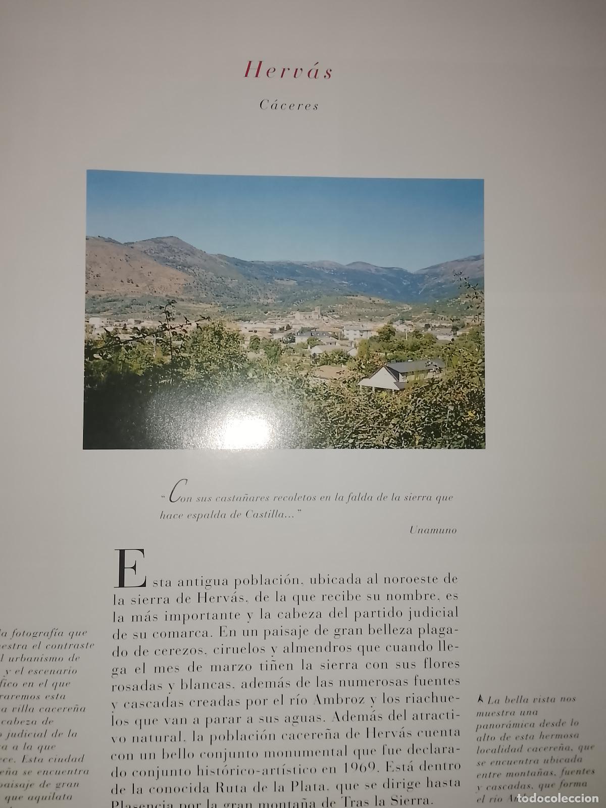 Altri oggetti di carta: INFORMACION GRAFICA 2 HOJAS - HISTORIA Y FOTOS A COLOR DE - CACERES - HERVAS