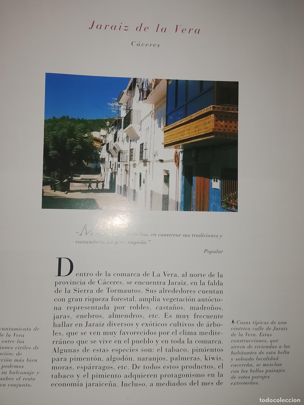 Altri oggetti di carta: INFORMACION GRAFICA 2 HOJAS - HISTORIA Y FOTOS A COLOR DE - CACERES - JARAIZ DE LA VERA