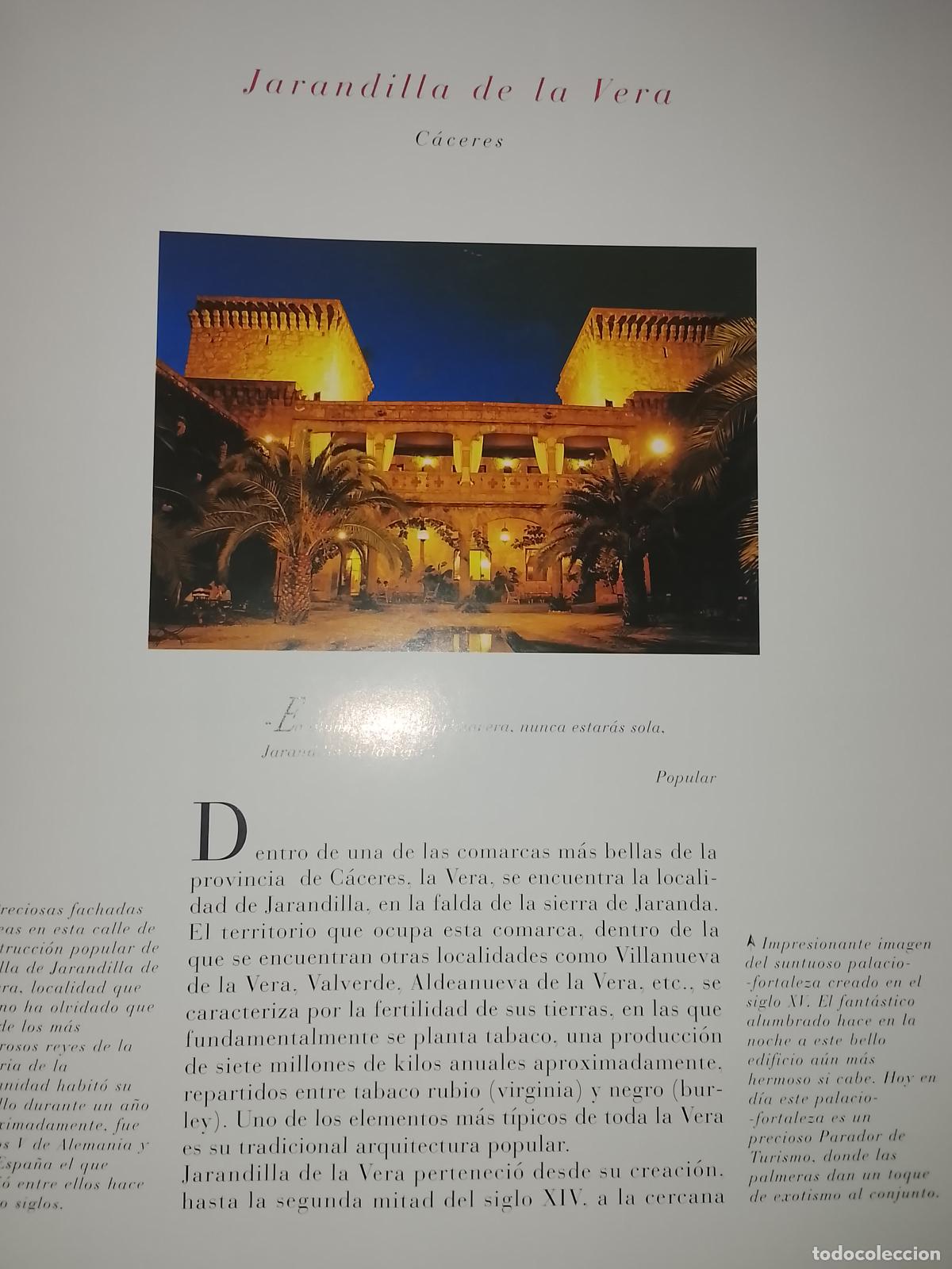 Altri oggetti di carta: INFORMACION GRAFICA 3 HOJAS - HISTORIA Y FOTOS A COLOR DE - CACERES - JARANDILLA DE LA VERA